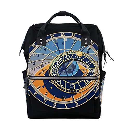 Preisvergleich Produktbild coosun Astronomischen Uhr Wickeltasche Rucksack, großes Fassungsvermögen muti-function Reise Rucksack