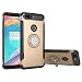 Produktbild Oneplus 5T Hülle, Stilvoller Ring Standplatz Handyhülle, GOGME Rugged TPU / PC Hybrid Armor Fall und Autohalterung Schutzhülle und 360° Drehständer 3 in 1. golden