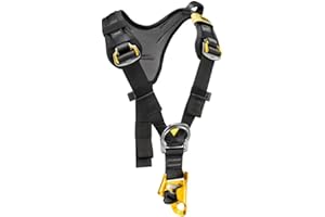 Petzl imbracatura top Croll C81CAA con integrato ventrale corda morsetto, nero/giallo