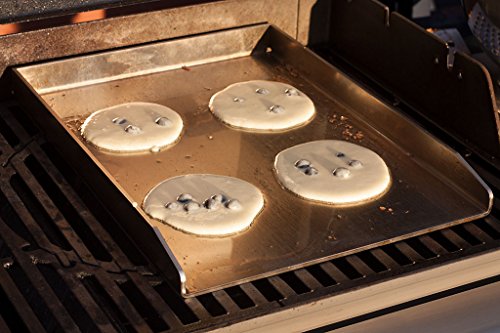 Grillplatte / Grillblech / Plancha | Edelstahl | Massiv (Groß – 40 x 30cm) - 5