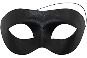 Jewexier Masquerade Mask Black, Halloween Masquerade Masks, Black Mardi Gras Mask Specially for Costume,Venetian Party, 7*4*1 inch