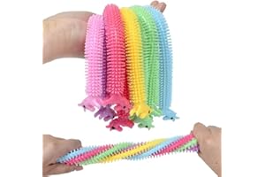 ZOCONE Fidget Stretchy String 7 PCS Unique Sensory Toys for Autism, ADHD, ADD, OCD Squeeze Alpaca Noodles String Unicorn Noodles Stretchy Strings for Kids and Adults Against Anxiety, Fidgeting