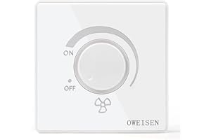 Jadeshay Interrupteur mural, régulateur de vitesse 230 V, ventilateur type 86, régulateur de vitesse, variateur mural 10 A AC 220 V