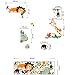 JoyGood DIY Removable Wall Decal Giraffe Monkey Lion Zoo Wall Sticker Art Home Decoration for Living Room Nursery Baby Children's Room Bedroom