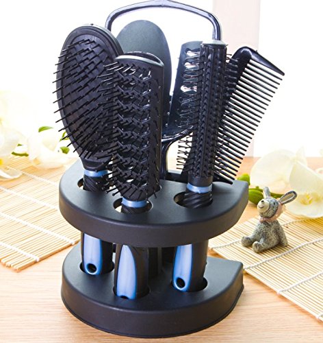 FANGXIN 5 PCS Schwarze Anti-Statik Haarkamm Kämme Set mit Spiegel - 6