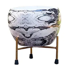 Arstory Gardening Iron Stand with Painted Pot (Model 1206N)