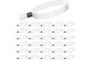 OUDQFCJ 30 Stück Stoff Einlassbänder Eintrittsarmbänder Festival Bändchen Partybänder für Geburtstag Hochzeit Party Eventbänder für Konzerte Ausstellung Ball Kino (Weiß)