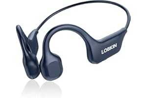 LOBKIN Słuchawki przewodnictwa kostnego Bluetooth 5.3, bezprzewodowe słuchawki douszne z mikrofonem, wodoodporne słuchawki sportowe IPX5 do biegania, jazdy na rowerze, ćwiczeń