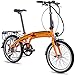 Produktbild CHRISSON 20 Zoll E-Bike City Klapprad EF1 orange - E-Faltrad mit Bafang Nabenmotor 250W, 36V und 30 Nm, Pedelec Faltrad für Damen und Herren, praktisches Elektro Klappfahrrad, perfekt für die Stadt