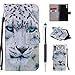 Produktbild Schutzhülle für Sony Xperia XZ / XZs Hülle, ZCRO Flip Case Leder Tasche Hülle mit Muster Bunt Kartenfach Magnet Standfunktion Strap Cover Multifunktion Wallet Design im Bookstyle Etui Handy Hüllen Schale und Glitzer Stift für Sony Xperia XZ / XZs (Leopard)