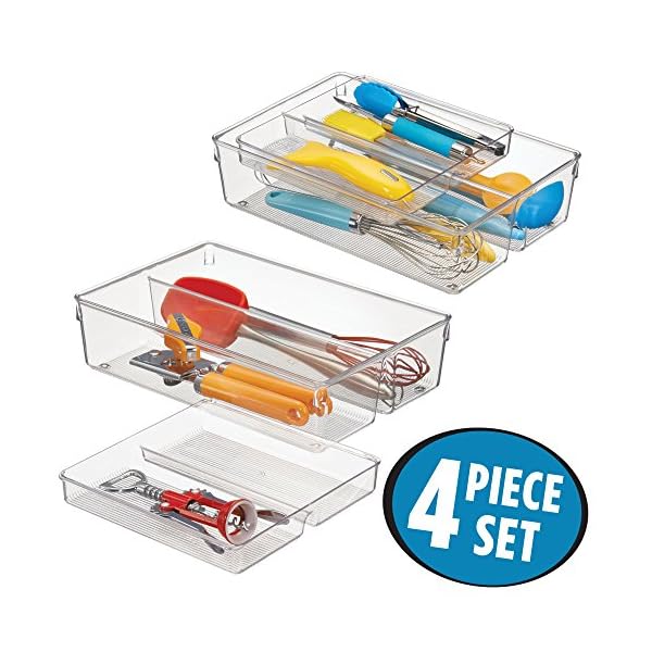 mDesign Schubladen Organizer – zweiteilige Aufbewahrungsbox für die