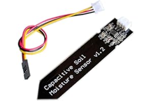CUBE-LED Analog Capacitive Soil Moisture Sensor V1.2 – High-grade, Corrosion-Resistant Soil Moisture Detector with Included Cable – For Home and Professional Use