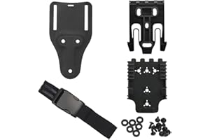 AOTUMUT Quick Locking System Kit , Mit Holster-Oberschenkelriemen ,Mid-Ride Leg Belt Loop Plattform（17cm） QLS 22 19 Adapter Basis