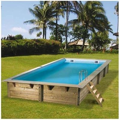 Ubbink Piscine hors-sol bois Ouessant gris UBBINK, L.6.5 x l.3.5 x H.1.4 m