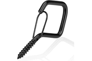 MOGADEE® 10 Stück Schraubhaken M6 Schwarz, Schraubhaken mit Sicherung, Haken zum Schrauben, Deckenhaken, Hakenschrauben zum Aufhängen Pflanzenkörben Weihnachtsdekoration Christmas lights