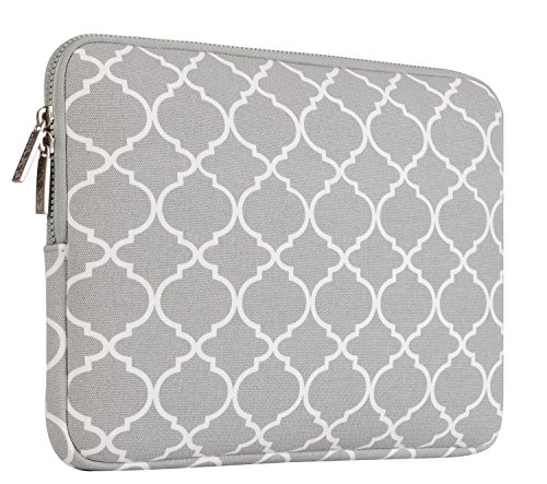 MOSISO Sleeve H  lle nur f  r Macbook 12 Zoll mit Retina Display 2017 2016 2015 Freisetzung Quatrefoil Stil Canvas Gewebe Laptoph  lle Schutzh  lle La