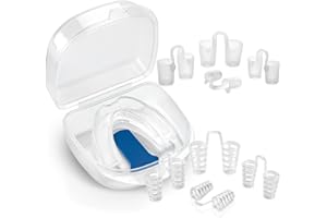 ‎AIOUTGOGO Anti Schnarch Schnarchstopper für Herren und Damen,Wiederverwendbares Aufbissschienen Anti-Schnarchschiene mit 4 Größen Nasal Dilatator,Effektive Verbesserung der Atmung Sicheres Schnarchenstoppen