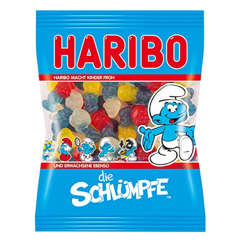 Haribo Schlümpfe, Gummibärchen, Weingummi, Fruchtgummi, Vegetarisch, Im Beutel, Tüte, 200 g