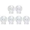 sourcing map 6pcs Plastic Cord Lock Stopper End Spring Stop Toggle Fastener Stopper Rope End for Drawstring Clothing, Shoelace, Bag, Camping Clear