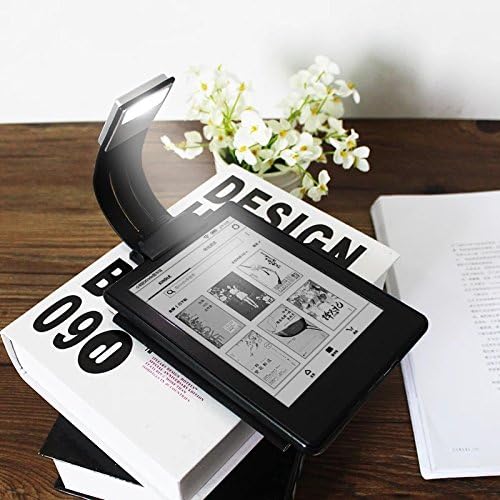Clip On Book Light, ToWinle LED eBook Reading Light &amp;Bookmark, USB Rechargeable and Flexible Clip Book Lights, 4-Grade Adjustable Brightness Reading Lamp