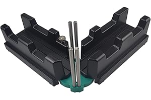 SMELEYOU Strumento di taglio di misurazione miter 2 in 1 Blocco Precisione Angoli Mitri Strumento di taglio Box Measure Misurazione Protrattore per sega Miter per strumento di lavorazione del legno