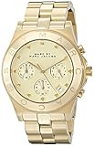 Marc Jacobs MBM3101 Damen Uhr mit Edelstahlarmband, Gold/Grau