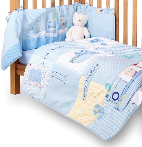 Clair de Lune Ahoy Cot/ Cot Bed Quilt and Bumper Set (2 Pieces)