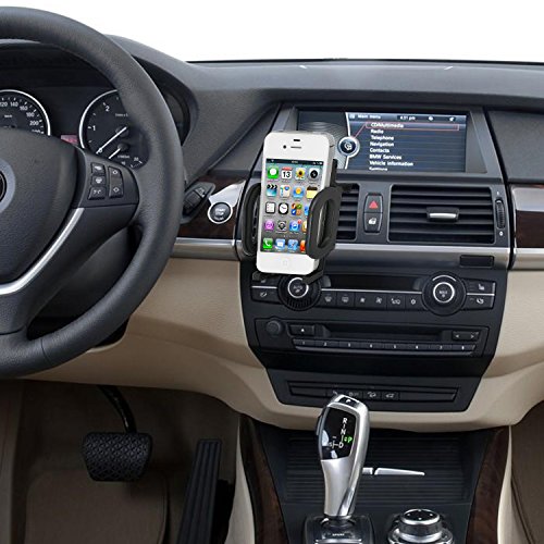 Incutex In-Car Vent Car Holder Mount for All Mobile Phones including iPhone 5 6 Samsung Galaxy S4 S5 S6 Nokia HTC Sony Ericsson Xperia X10 and Others