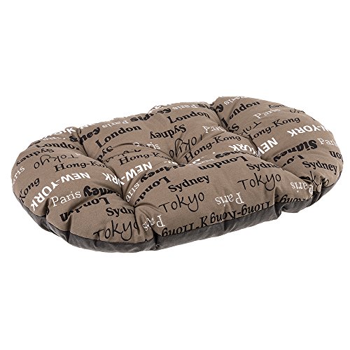 Ferplast Relax 55/4 Coussin pour Chien en Coton Motif Villes 55 x 36 cm