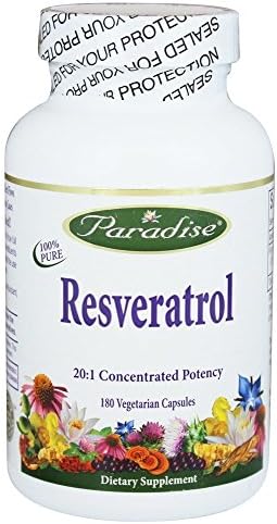 Paradise Herbs Resveratrol (with Ginger, 180 Vegetarian Capsules)