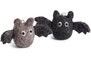 ÉN GRY & SIF Gry & Sif pipistrelli decorativi in feltro fatti a mano, decorazioni pipistrello, decorazioni Halloween, decorazioni autunnali, decorazioni Halloween da appendere o posizionare | set di 2 pipistrelli