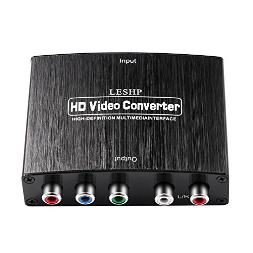 LESHP 4K HDMI zu YPbPr Component RGB 1080p Video und R / L Audio Output Converter Unterstützung Macbook / PS4 / Amazon Fire TV / Blu-ray DVD / Wii / PSP