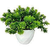 Nettenevime Artificial Flower Lotus Decorative Table Flower in White Pot 15cm