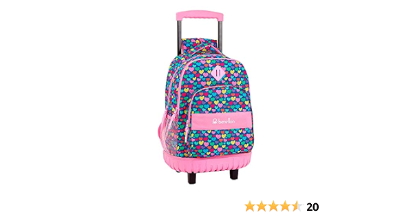 Benetton Cuori Backpack Trolley 32 x 45 x 21 cm : Amazon.co.uk: Luggage