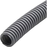 MOCNT Flexible Car Corrugated Tube Closed Wire Cable Organizer | Corrugated Pipe Duct Cables Management Protection Hose Grey