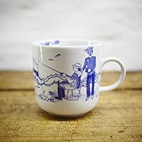 Kaffeebecher - 100% Handmade von Ahoi Marie - Motiv Oberwasserwelt - Maritime Porzellan-Tasse original aus dem Norden