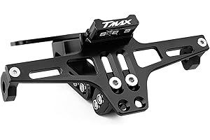 CXEPI Telai Moto Titolare Angolo Regolabile,LED Luce Moto Targa Staffa Portatarga Per TMAX500 TMAX530 SX/DX TMAX560 TMAX 560 500 T-max