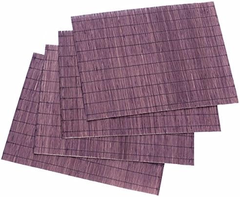 Asian Fusion Bamboo Pack Of 4 Placemats In Dark Natural