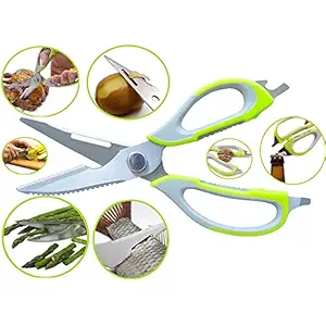 Lycus Multipurpose Mighty Shears Scissors 10 in 1 Tool Vegetable Cutter Peeler