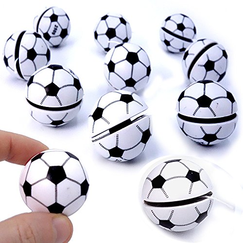 German Trendseller® - 12 x Jojo - Fußball - für Kinder ★ NEU ★ ┃ Kindergeburtstags Mix ┃ Mitgebsel ┃ 12 Stück