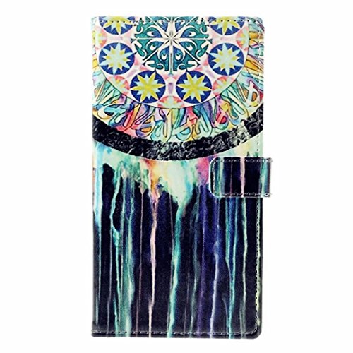 Sony Xperia Z3+ / Z3 Plus Hülle Handytasche, MUTOUREN 2 in 1 Zubehör für Sony Xperia Z3+ / Z3 Plus Slim PU Tasche Klapp Flip Folding Magnetisch PU Leder Flip Cover Tasche mit Kartensteckplatz Brieftasche Hinterschale Kartenschlitz + Metall Stift Stylus – Mythos Apollo - 3