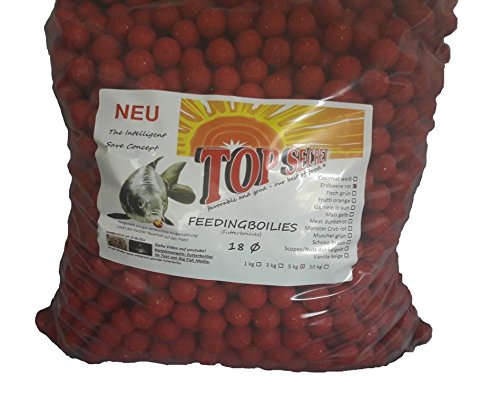 Preisvergleich Produktbild Top Secret Futterboilies Erdbeer 18mm 5kg Karpfenköder Sack