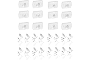 Guirled - Lot de 20 Crochets Adhésifs Transparents pour Guirlandes Lumineuses, Faciles à Poser et à Retirer, Idéal pour une Fixation Sans Trace sur Murs et Surfaces Lisses