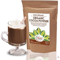 Polvo de Cacao Orgánico, chocolate negro vegano nutritivo, sin azúcar, ideal para preparar platos, batidos y barras energéticas (500g)
