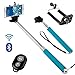 Price comparison product image N4U Online® - Apple Iphone 6 Extendable Selfie Handheld Stick Monopod with Adjustable Phone Holder and Bluetooth Remote Wireless Shutter - Blue