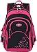Produktbild COOFIT Schulrucksack Mädchen Kinder Rucksack Schulranzen Mädchen Rucksack Schule Jugendliche Schulranzen Grundschule (Schwarz-Rosa)