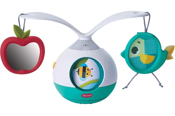 Tiny Love Tummy Time Musical Mobile 2-en-1, Mobile Bébé avec Musique & Lumières, 0 mois +, Rotatif 360° Musique et Lumières, Mobile Musical Bébé, 3 Modes Musique et Son, Collection Meadow Days