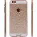 Produktbild iPhone 6/6S Plus 14 cm Schutzhülle, Gold Flashy Sparkle Glanz Luxus Ultra-Slim Design Muster Apple Logo Cut Out Studded mit Diamant Strass Gold Glitter Harte PC Schale Schutzhülle.