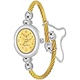 WHITE BIRD Formal Analogue Women's Watch(Gold Dial Womens Standard Gold Colored Strap)-IGP002 (Black Case Gold Strap)