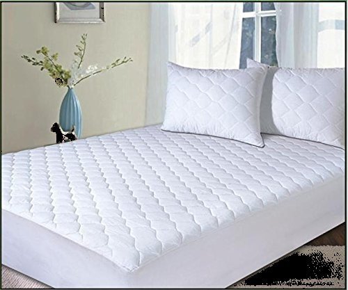 Classic Linen Matratzenschoner antiallergen - Baumwoll-Polyester gesteppt 150x200cm für hohe Matratzen bis 33 cm Höhe